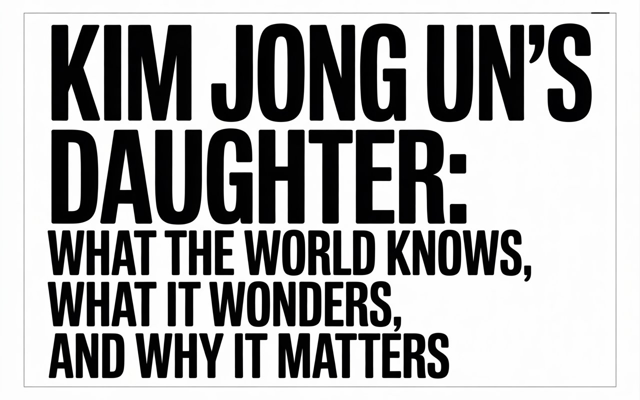 kim jong un daughter