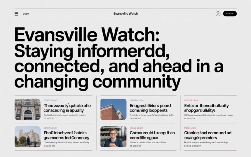 Evansville Watch: Staying Informed, Connected, and Ahead in a Changing Community