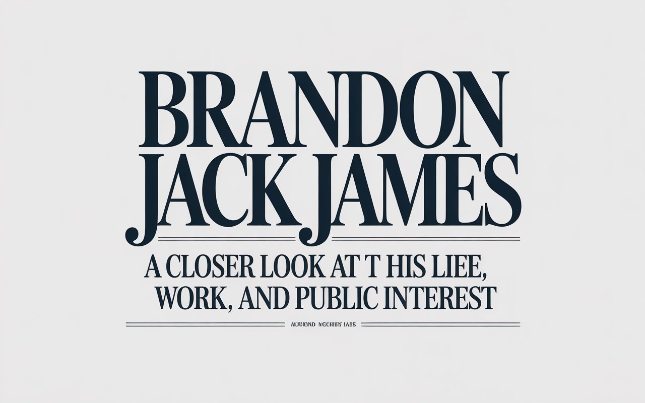 Brandon Jack James: A Closer Look at His Life, Work, and Public Interest