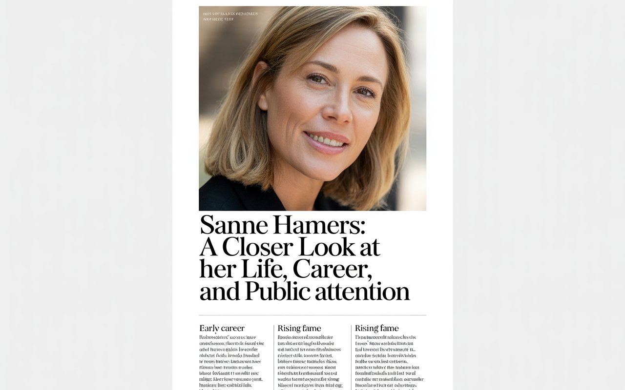 Sanne Hamers: A Closer Look at Her Life, Career, and Public Attention
